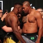 Ngannou clashes with Ferreira at heated weigh-in